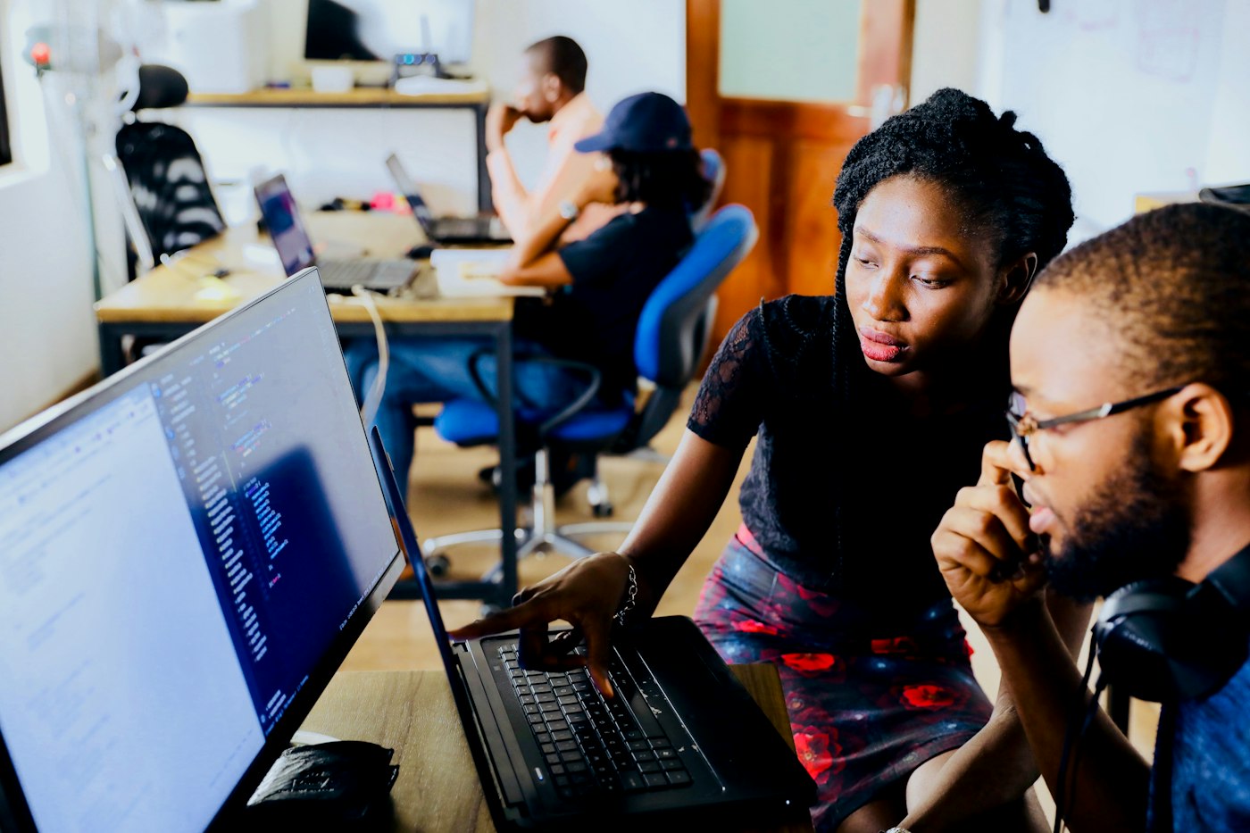 Practical training in the computer lab